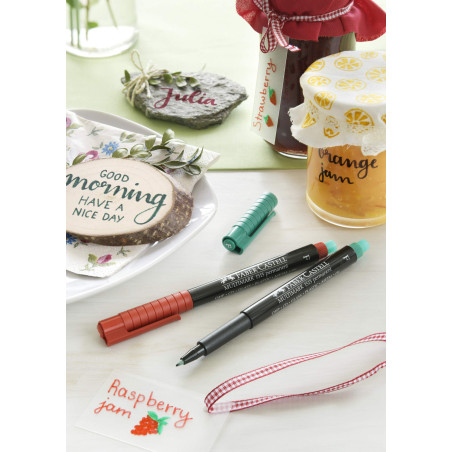 FABER-CASTELL 151309 - Marqueurs permanents MULTIMARK, épaisseur: F, étui de 8
