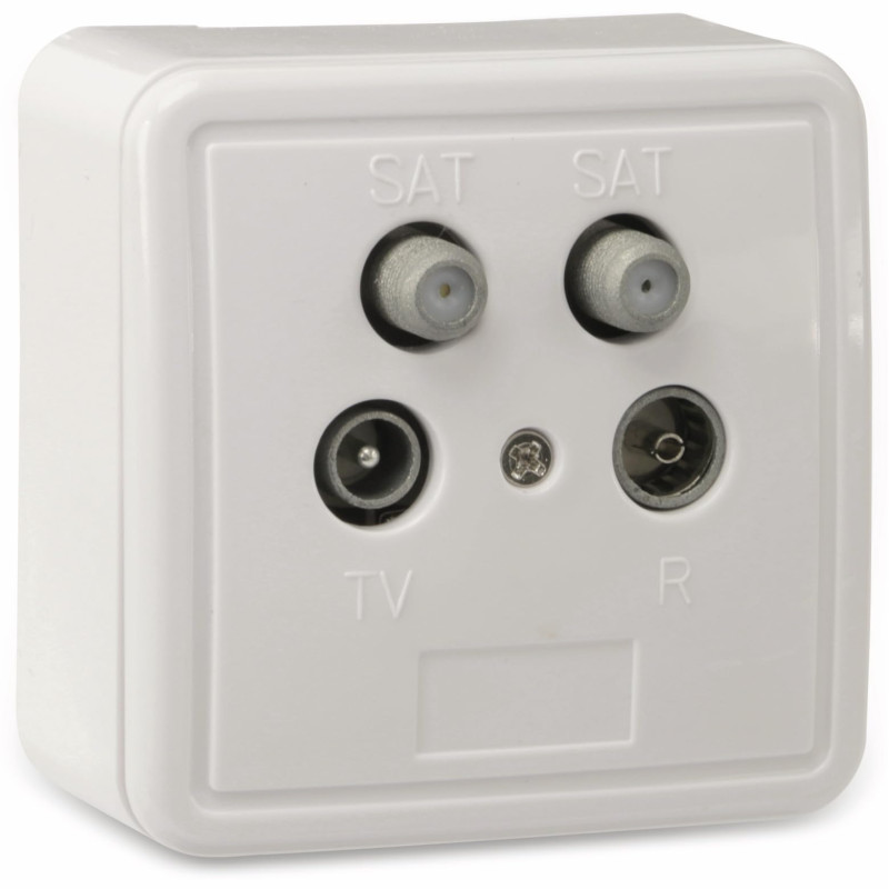 Goobay 67089 Kit de Prises d'antenne 4 Trous