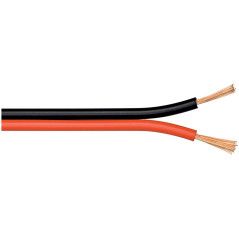Wentronic 10m 2x 0.5mm Câble pour enceinte - Rouge/Noir