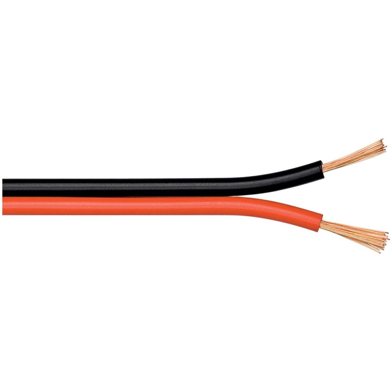 Wentronic 10m 2x 0.5mm Câble pour enceinte - Rouge/Noir Wentronic 10m 2x 0.5mm Câble pour enceinte - Rouge/Noir