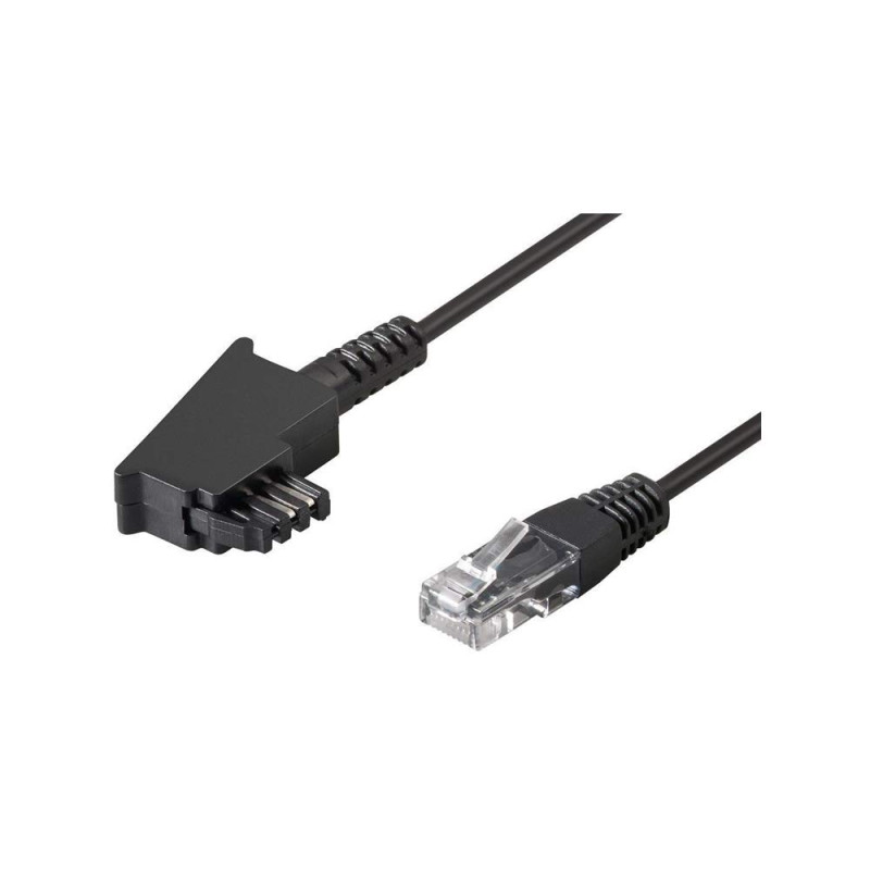 Goobay 51233 Câble de Connexion TAE-F pour DSL/VDSL, Noir, 3m Longueur Goobay 51233 Câble de Connexion TAE-F pour DSL/VDSL, Noir, 3m Longueur