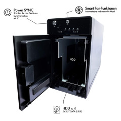 ICY BOX Boîtier externe 2x (Raid 0/1, Single, JBOD) pour 2x disques durs 3, 5 pouces SATA I, II, III, Connexion USB 3.0 (UASP) &