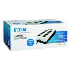Eaton Onduleur Parafoudre 3S 700 FR - Off-Line UPS - Alimentation sans Interruption - Puissance 700VA (8 Prises FR, Silencieux, 