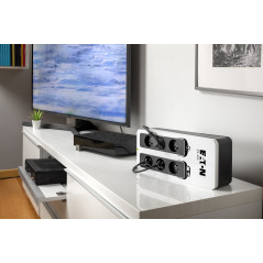 Eaton 3S 450 FR Onduleur Parafoudre - Off-Line UPS - Alimentation sans Interruption - Puissance 450VA (6 Prises FR, Parasurtense
