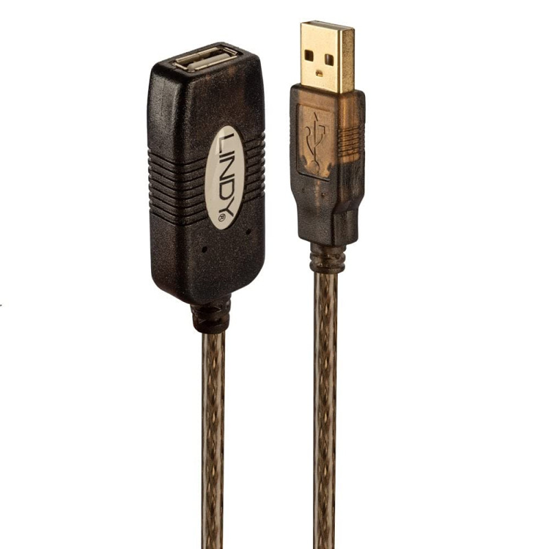 LINDY - Rallonge Pro USB 2.0 Actif 20 Mètres, Connecteur USB Type A Mâle vers Femelle, Vitesse de Transfert de Données Super Rap LINDY - Rallonge Pro USB 2.0 Actif 20 Mètres, Connecteur USB Type A Mâle vers Femelle, Vitesse de Transfert de Données Super Rap