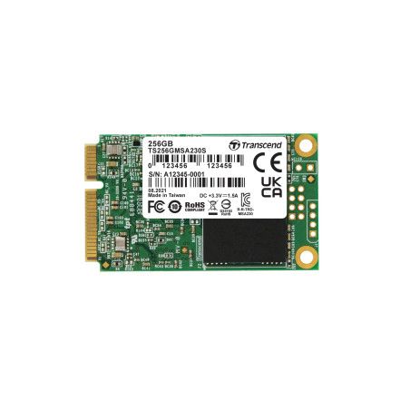 Transcend MSA230S SSD mSATA 256GB SATA III 6 Gb/s 3D TLC NAND - TS256GMSA230S