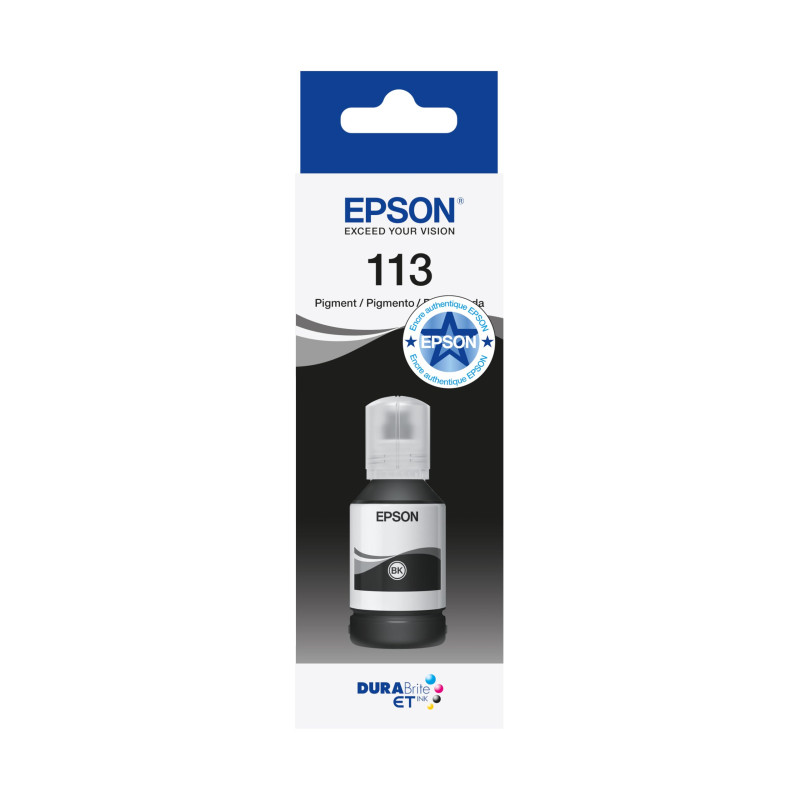 Epson Bouteille d'encre authentique noire EcoTank 113, 127 ml
