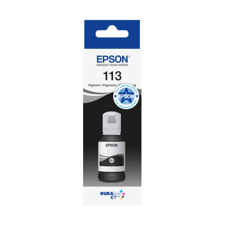 Epson Bouteille d'encre authentique noire EcoTank 113, 127 ml