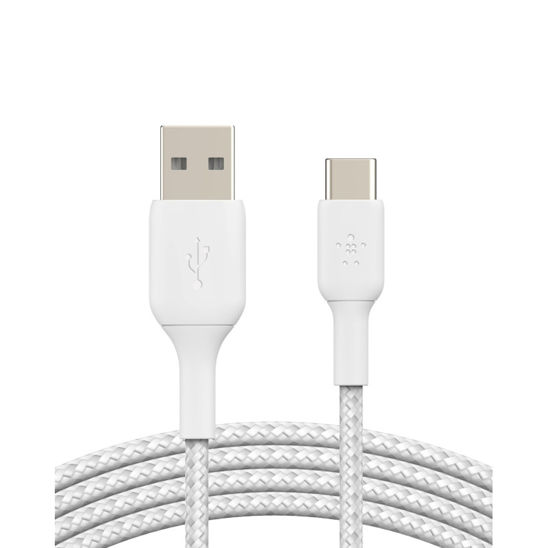 Belkin BoostCharge câble USB-C à gaine tressée, câble de recharge USB-C vers USB-A, câble USB Type-C pour iPhone 16, iPhone 15, Belkin BoostCharge câble USB-C à gaine tressée, câble de recharge USB-C vers USB-A, câble USB Type-C pour iPhone 16, iPhone 15,