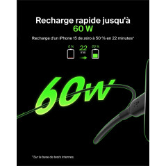Belkin BoostCharge câble USB-C vers USB-C, câble USB C charge rapide, câble certifié USB-IF pour iPhone 15, Plus, Pro, Pro Max,