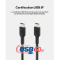 Belkin BoostCharge câble USB-C vers USB-C, câble USB C charge rapide, câble certifié USB-IF pour iPhone 15, Plus, Pro, Pro Max, Belkin BoostCharge câble USB-C vers USB-C, câble USB C charge rapide, câble certifié USB-IF pour iPhone 15, Plus, Pro, Pro Max,