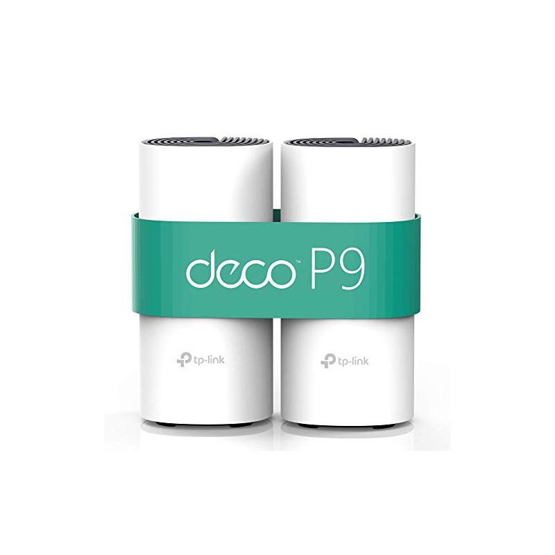 TP-Link Deco Mesh - CPL 1000Mbps Deco P9(2-Pack) Système WiFi pour Toute la Maison - Couverture WiFi de 260㎡, 2 Gigabit Ethernet TP-Link Deco Mesh - CPL 1000Mbps Deco P9(2-Pack) Système WiFi pour Toute la Maison - Couverture WiFi de 260㎡, 2 Gigabit Ethernet