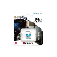 Kingston Canvas Go! Plus Carte SD 64GB SDXC 170R C10 UHS-I U3 V30