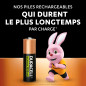 Duracell Rechargeables Piles AA (lot de 4), 2500 mAh, NiMH, pré-chargées, Longue durée, un packaging recyclable 0% plastique