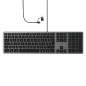 Mobility Lab Clavier français AZERTY filaire pour Mac – gris sidéral et noir
