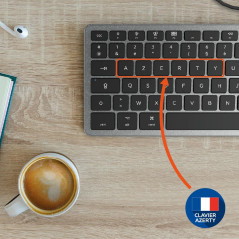 Mobility Lab Clavier français AZERTY filaire pour Mac – gris sidéral et noir