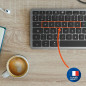 Mobility Lab Clavier français AZERTY filaire pour Mac – gris sidéral et noir