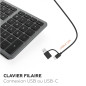 Mobility Lab Clavier français AZERTY filaire pour Mac – gris sidéral et noir