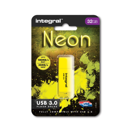 Integral 32GB Neon Jaune USB 3.2 Gen 1 Clé USB