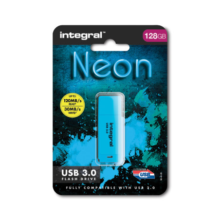 Integral 128GB Neon Bleu USB 3.2 Gen 1 Clé USB