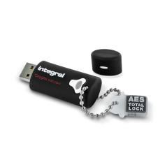Integral Clé USB 16go Crypto-140-2 256-Bit 3.0 USB Mémoire Flash Drive cryptée - Certifiée FIPS 140-2 Niveau 3, Design étanche X