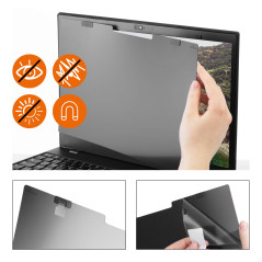 Durable 514257 Filtre de Confidentialité à Fixation Magnétique pour Écran 12,5 Pouces, avec Pochette de Rangement Et Lingette Mi