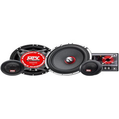 MTX TX665S Kit d'enceintes 16,5 cm 2 Voies 90 W RMS 4O châssis en Aluminium Tweeter en néodyme Bobine de dôme en Soie TSV Til