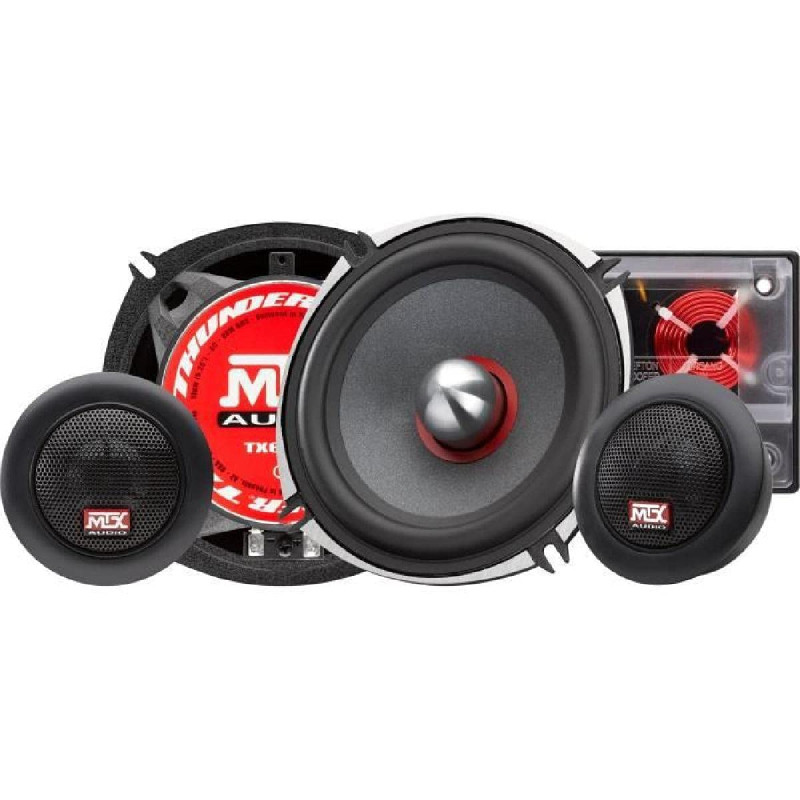 MTX TX650S Kit d'enceintes 13 cm 2 Voies 80 W RMS 4O châssis en Aluminium Tweeter en néodyme Bobine de dôme en Soie TSV Til MTX TX650S Kit d'enceintes 13 cm 2 Voies 80 W RMS 4O châssis en Aluminium Tweeter en néodyme Bobine de dôme en Soie TSV Til