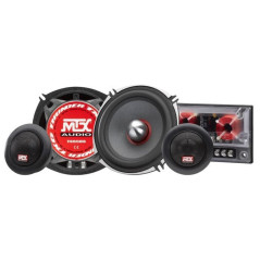 MTX TX650S Kit d'enceintes 13 cm 2 Voies 80 W RMS 4O châssis en Aluminium Tweeter en néodyme Bobine de dôme en Soie TSV Til
