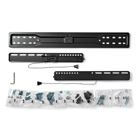 Support TV Mural Fixe - 37-70" - Poids d'écran Maximal Pris en Charge: 35 kg - Distance Minimale du Mur: 18 mm - Acier - Noir