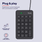 Trust Xalas Pavé Numérique USB pour PC Portable et Ordinateur, Mini Clavier Compact Filaire avec 5 Touches Supplémentaires Mince Trust Xalas Pavé Numérique USB pour PC Portable et Ordinateur, Mini Clavier Compact Filaire avec 5 Touches Supplémentaires Mince