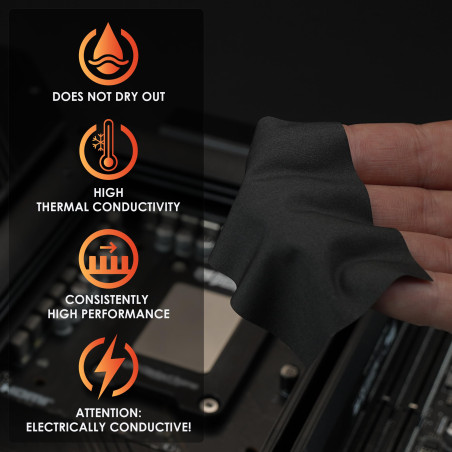 Carbon Carbonaut - coussin thermique en carbone - Non adhésif, flexible et adaptable, à conductivité thermique multiple très éle