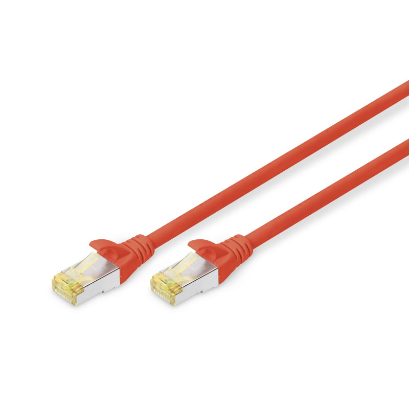DIGITUS Câble LAN Cat 6A - 10m - RJ45 Câble réseau - S/FTP Blindé - Compatible Cat-6 & Cat-7 - Rouge DIGITUS Câble LAN Cat 6A - 10m - RJ45 Câble réseau - S/FTP Blindé - Compatible Cat-6 & Cat-7 - Rouge