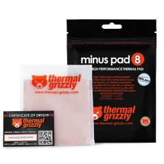 Thermal Grizzly - Minus Pad 8 (100x100x0,5mm) - Chauffage autocollant conducteur et refroidissant - Elastique et adaptable, Ther