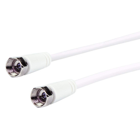 Schwaiger-câble de raccordement satellite blanc