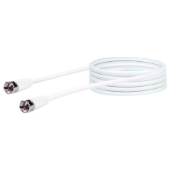 Schwaiger-câble de raccordement satellite blanc