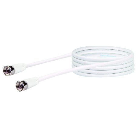 Schwaiger-câble de raccordement satellite blanc