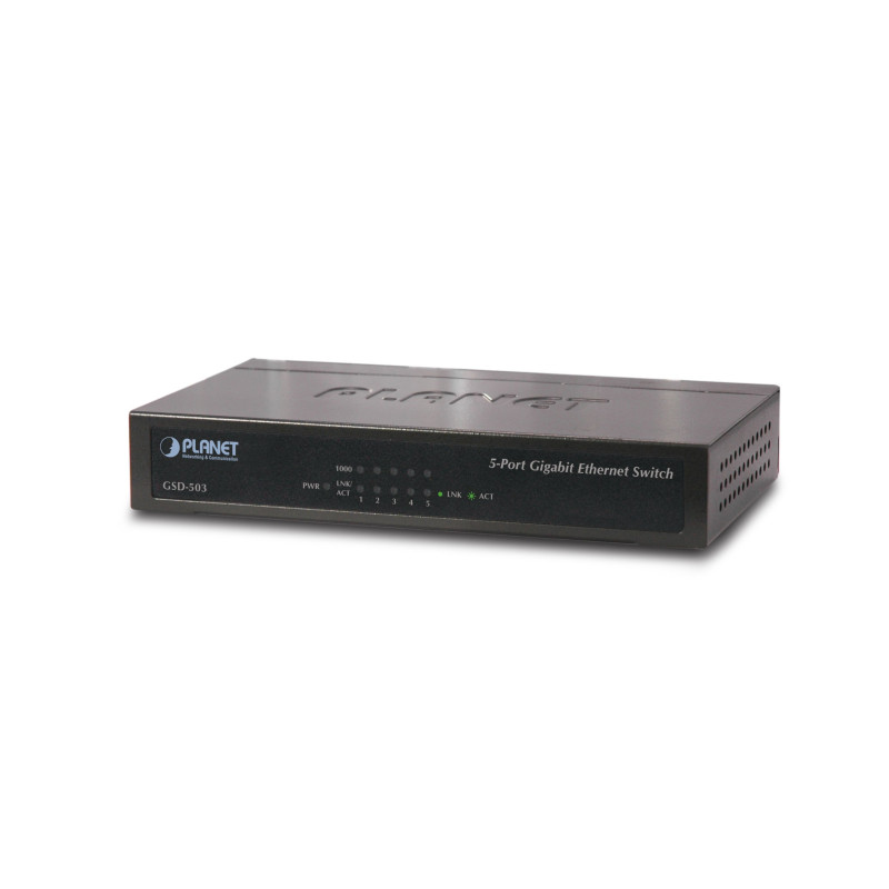 Action GSD-503 1000T Commutateur Ethernet 5P Planet Gigabit 1000 Mbps 5 ports Action GSD-503 1000T Commutateur Ethernet 5P Planet Gigabit 1000 Mbps 5 ports