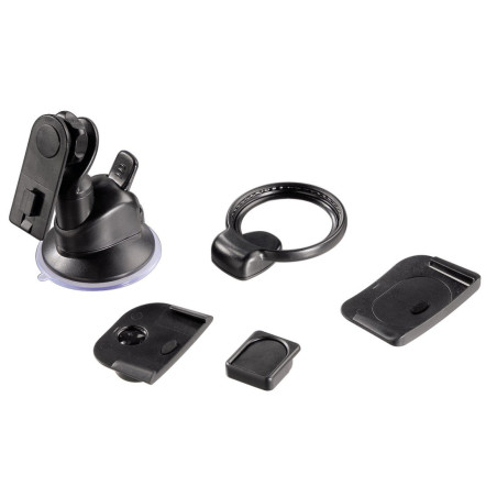 Hama Kit d'adaptateurs avec support-ventouse (pour navis et smartphones, 360°, pour TomTom ) Noir