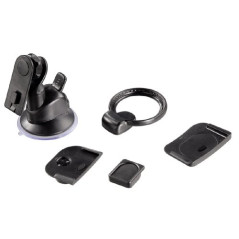 Hama Kit d'adaptateurs avec support-ventouse (pour navis et smartphones, 360°, pour TomTom ) Noir