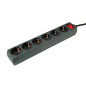 ROLINE Multiprise 6X avec Interrupteur, Noir, 10 m