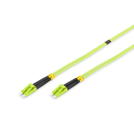 DIGITUS DK-2533-02-5 – Câble À Fibre Optique OM5 – 2 m – LC à LC – Câble Fibre Optique Duplex – 1/10/40/100 Gbit/s – MM Multimod
