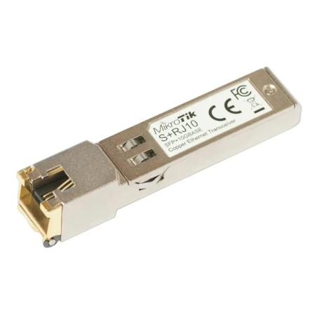 MikroTik Module émetteur-récepteur réseau S+RJ10 SFP+