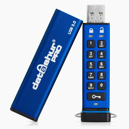 iStorage datAshur PRO 4 Go - Clé USB cryptée - Certifié FIPS 140-2 niveau 3 - Protégé par mot de passe - Résistant à la poussièr