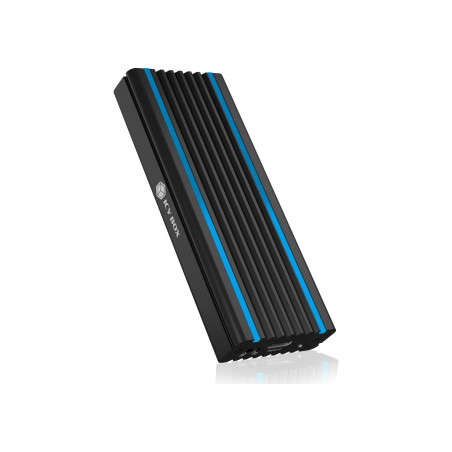 ICY BOX Boîtier SSD M.2 NVMe avec éclairage LED , USB 3.1 (Gen2, 10Gbit/s), PCIe M-Key, Disque dur externe SSD, Adaptateur NVMe,