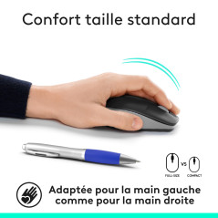 Logitech M190 Souris sans Fil, Design ambidextre, durée de la Batterie 18 Mois avec Mode économie d’énergie, récepteur USB, cont