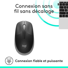 Logitech M190 Souris sans Fil, Design ambidextre, durée de la Batterie 18 Mois avec Mode économie d’énergie, récepteur USB, cont