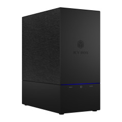 ICY Box Boîtier Raid USB pour 2 disques durs, 2,5 Pouces et 3,5 Pouces, USB 3.1 Gen2 (10 Gbit/s), USB-C, Raid 1, 0, JBOD, Ventil