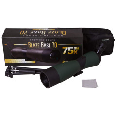 Levenhuk Blaze Base 70 Portable Spotting Scope with BK7 Glass Optics, Metal Table Tripod and Case for Watching Wildlife, Urban a