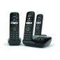 Gigaset AS690A Trio - Téléphone fixe sans fil avec répondeur - 3 combinés - Noir Gigaset AS690A Trio - Téléphone fixe sans fil avec répondeur - 3 combinés - Noir